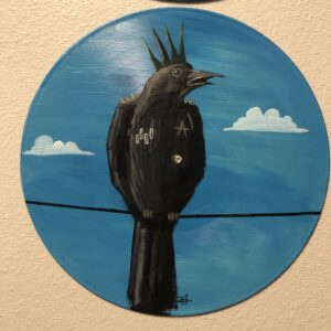Vinyl Painting: Punk Crow