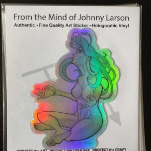 Meditation Hologram Style Sticker