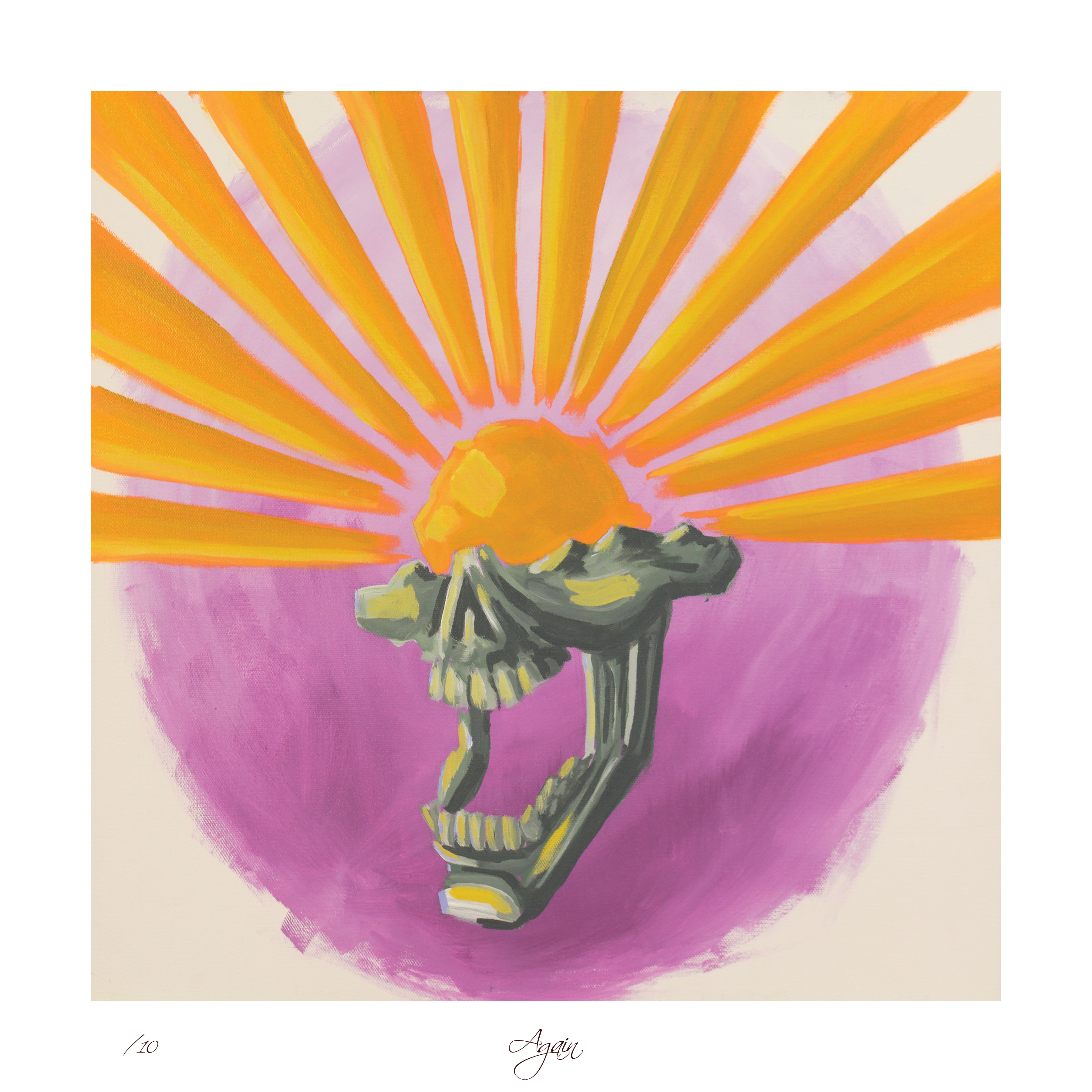 "Again" Metallic Giclee Print 12x12"